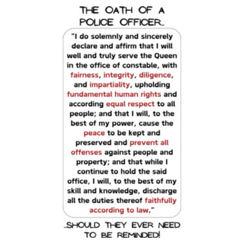 Oath of a police officer T-Shirt Design