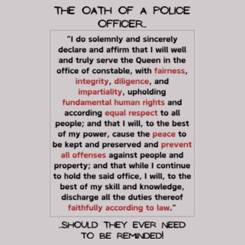 Oath of a Police Officer Hoodie Design